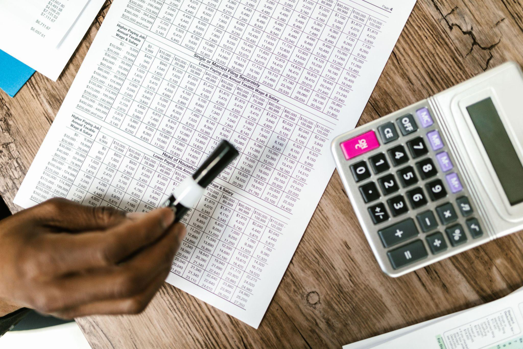 a lawyer reviewing tax financial documents