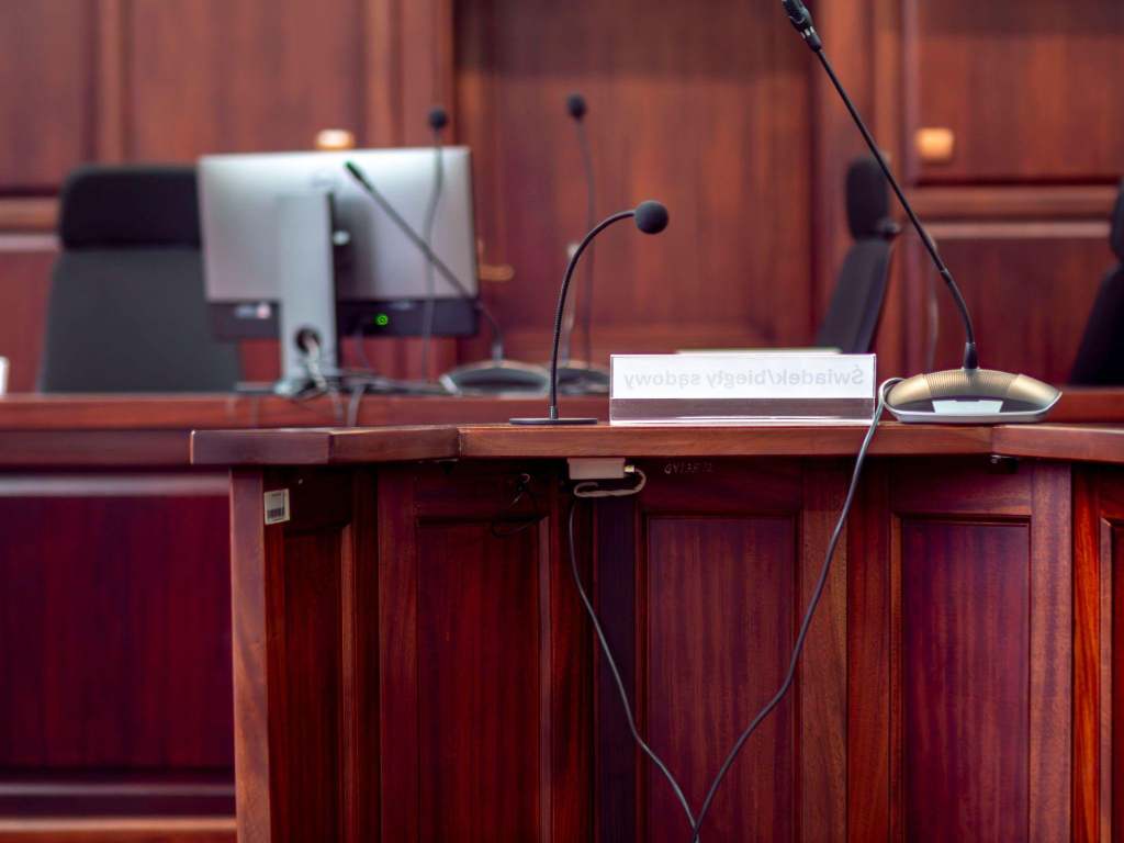 view of a courtroom